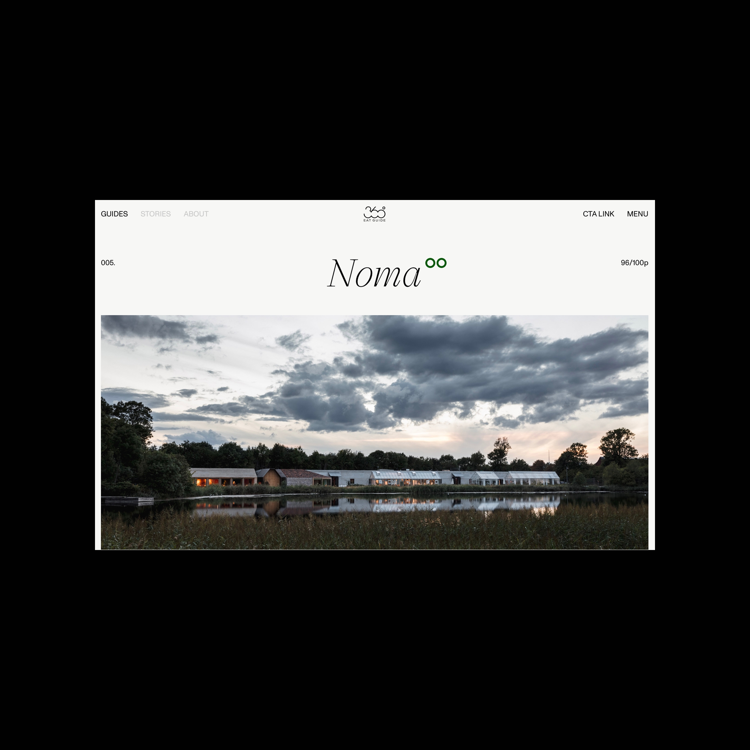 Mobile view of website frontpage