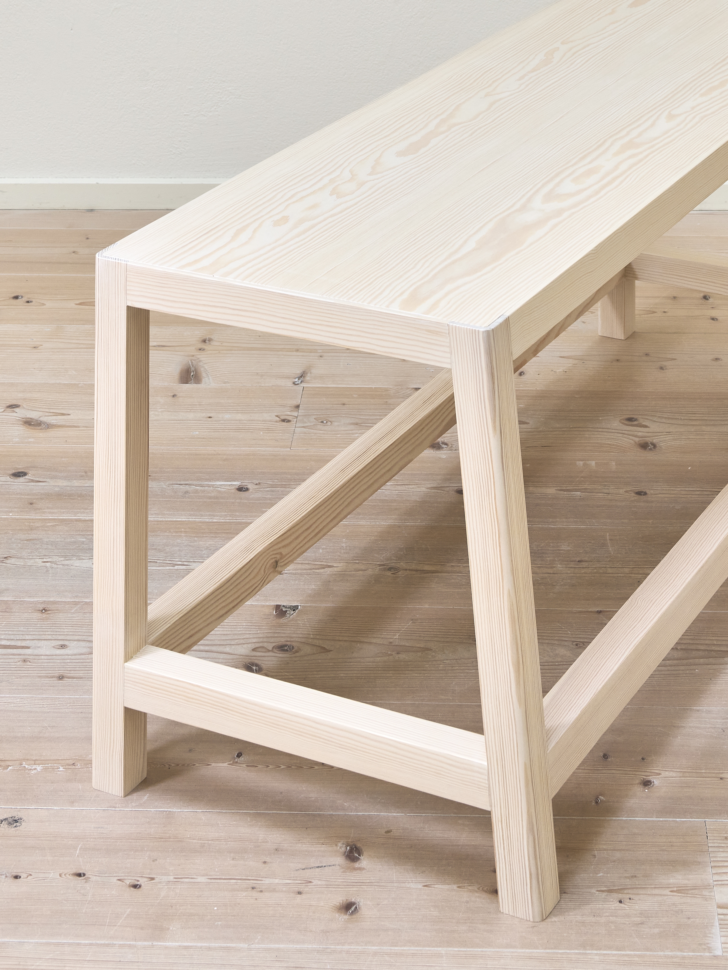 Detail of angled leg, Workshop Bench